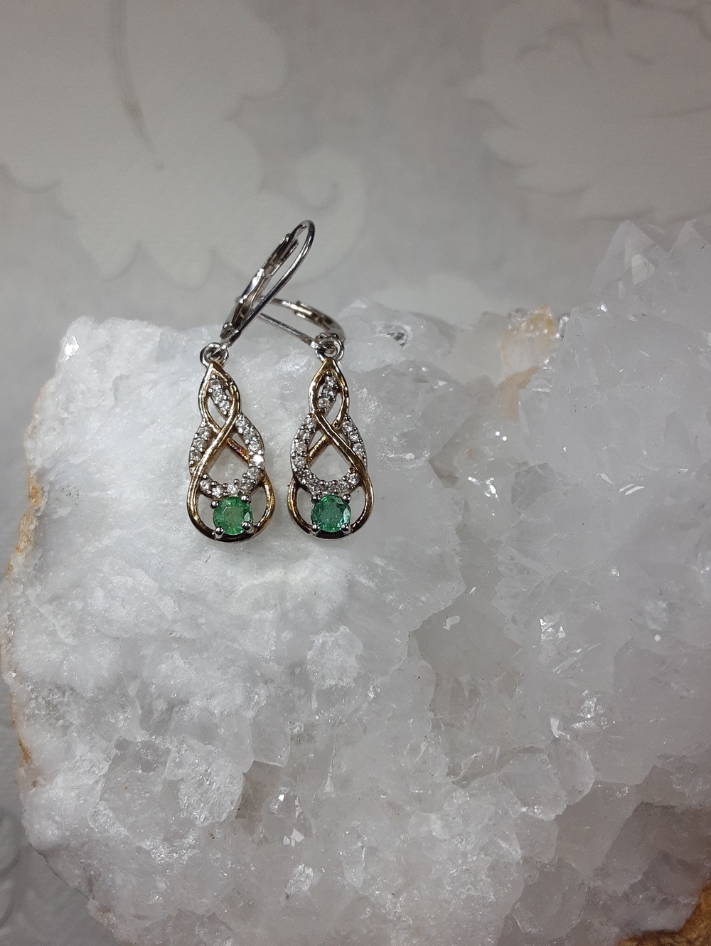 925 emerald earrings.